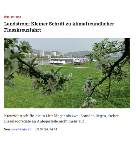 Landstrom: Kleiner Schritt zu klimafreundlicher Flusskreuzfahrt