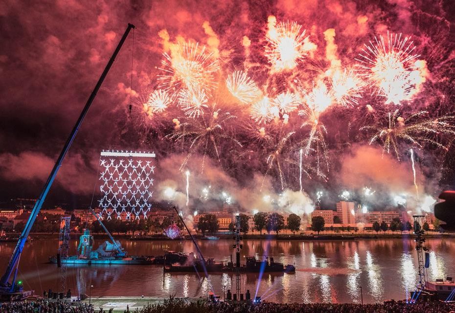 Donaustation als Schauplatz der Linzer Klangwolke 2018
