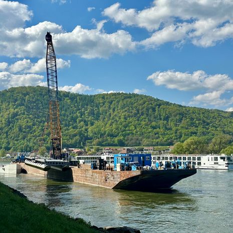 Heute wurde die neue Donaustation Nr 20 in Dürnstein eingebunden