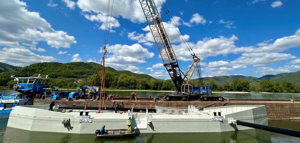 Heute wurde die neue Donaustation Nr 20 in Dürnstein eingebunden