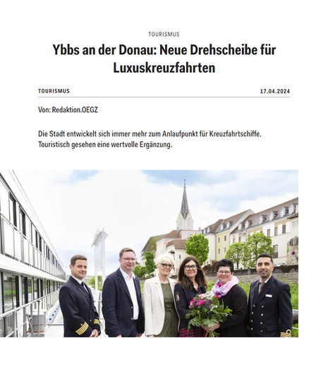 Ybbs an der Donau: Neue Drehscheibe für Luxuskreuzfahrten