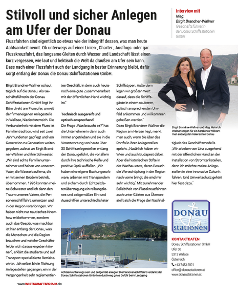 Stilvoll und sicher anlegen am Ufer der Donau