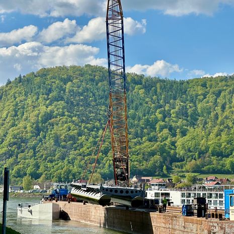 Heute wurde die neue Donaustation Nr 20 in Dürnstein eingebunden