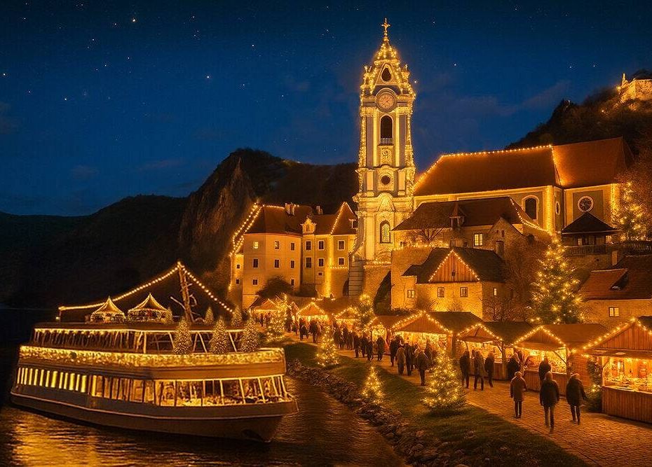 DonauStationen brings floating Advent market to Dürnstein